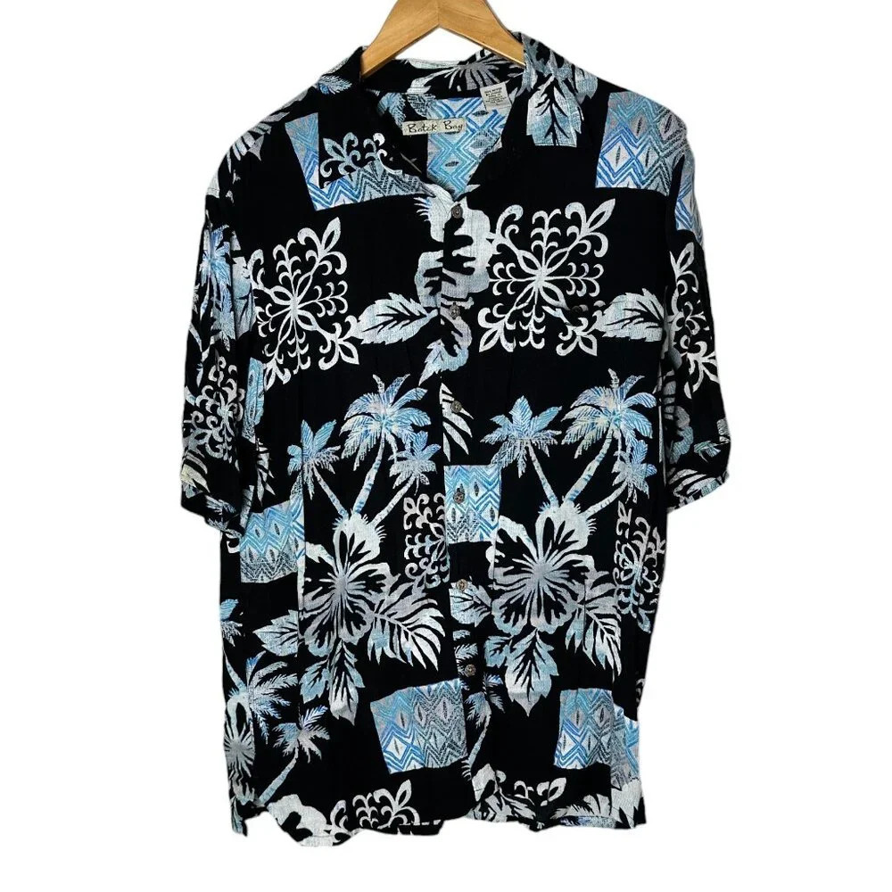 *VINTAGE* Batik Bay Hawaiian Aloha Tropical Shirt L